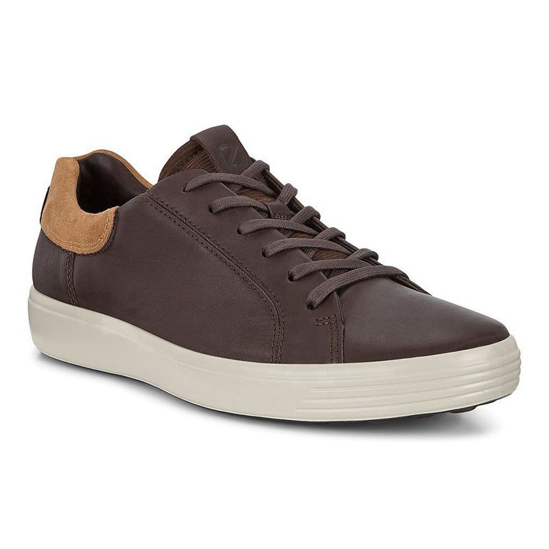 Men Casual Ecco Soft 7 M - Sneakers Brown - India YCEPBM879